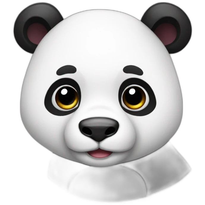 A panda bear mixed with a dino emoji