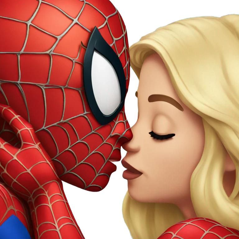 Spiderman kiss spiderman emoji