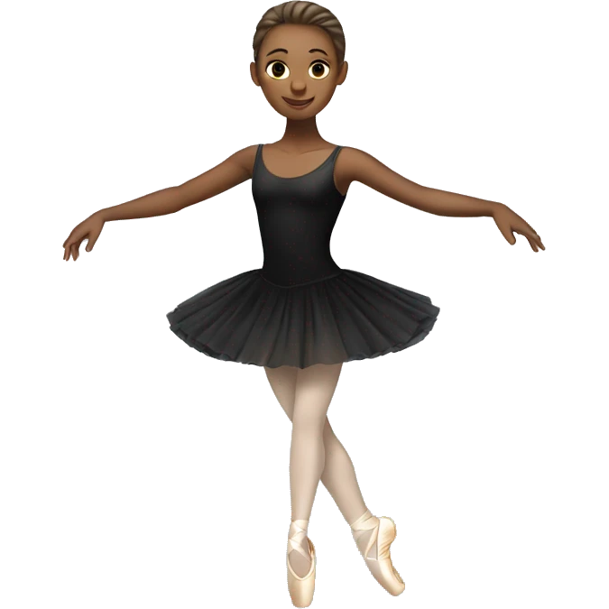 white Ballet Dancer with black dress emoji