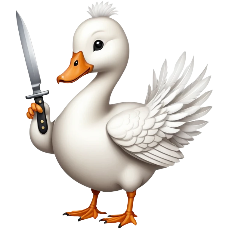 Goose with a knife emoji