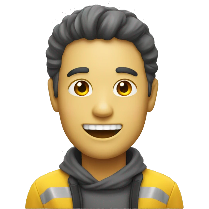 Smiling emoji with yellow bone in its  emoji