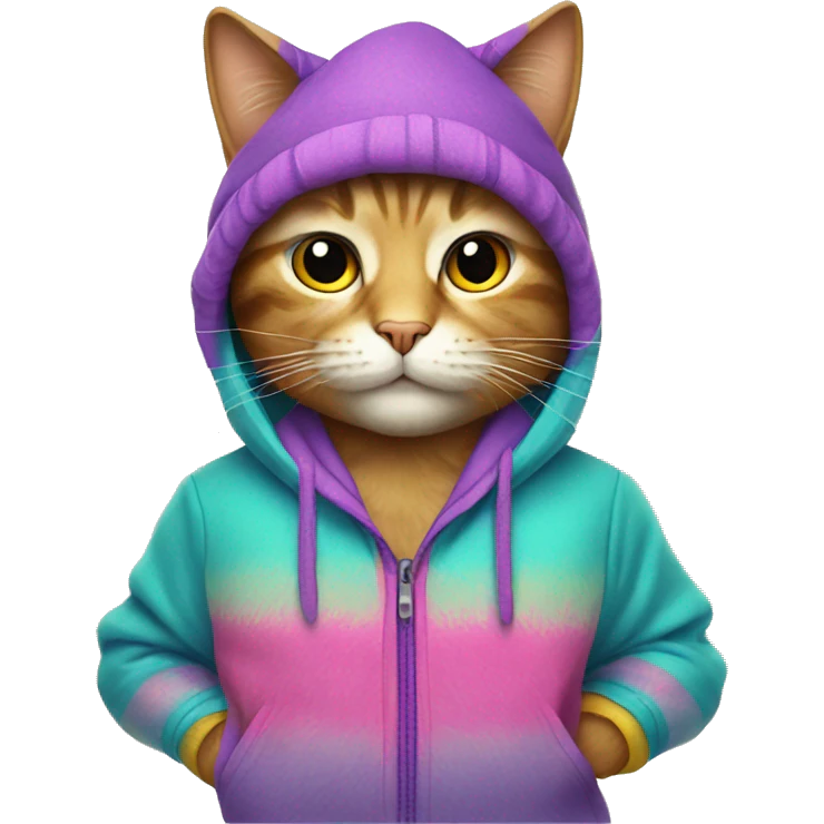 Cat in colorful outfit  emoji