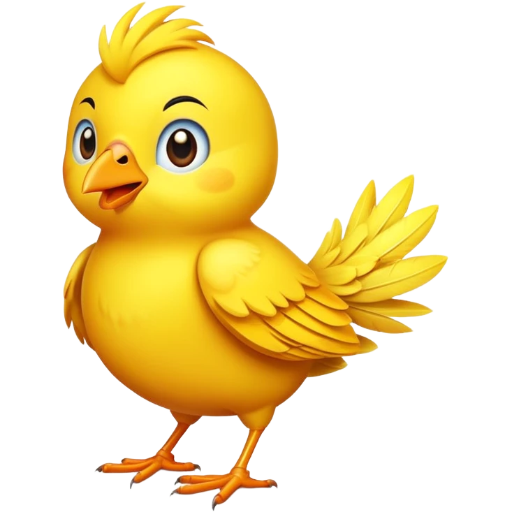 yellow bird cartoon emoji
