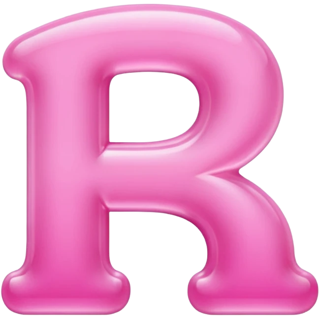 Pink alphabet emoji