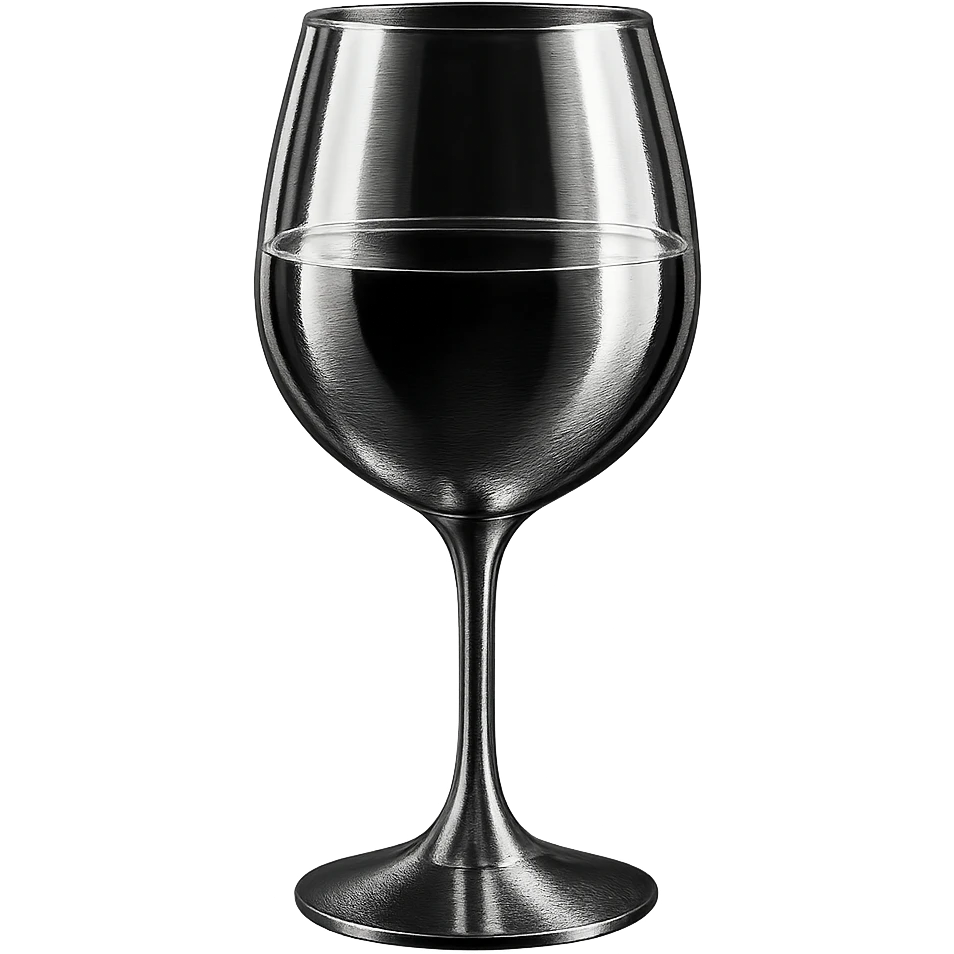 a glass of red wine, chrome style emoji