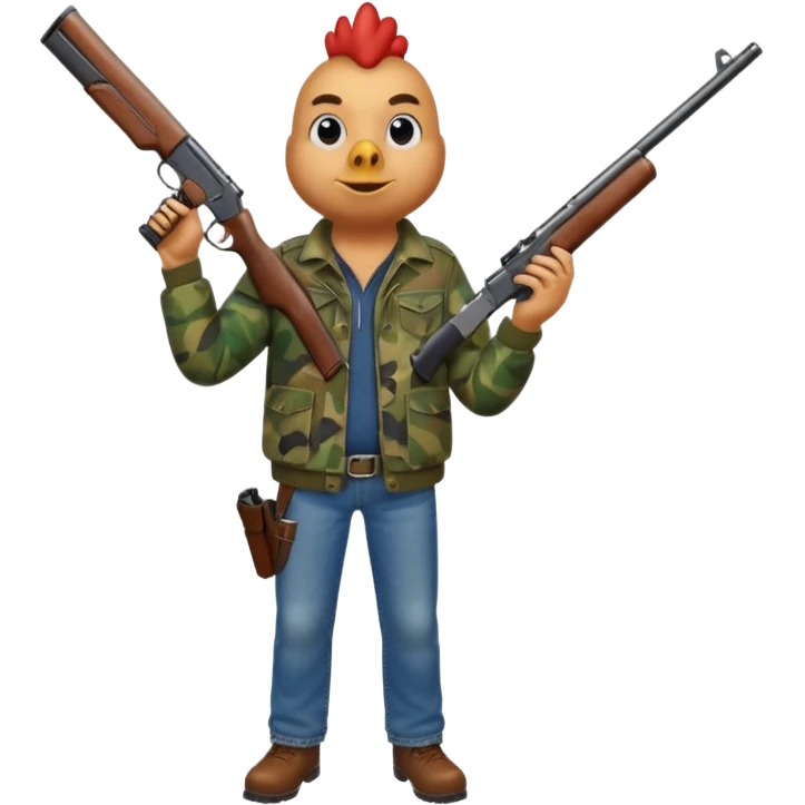 Chicken hunter emoji