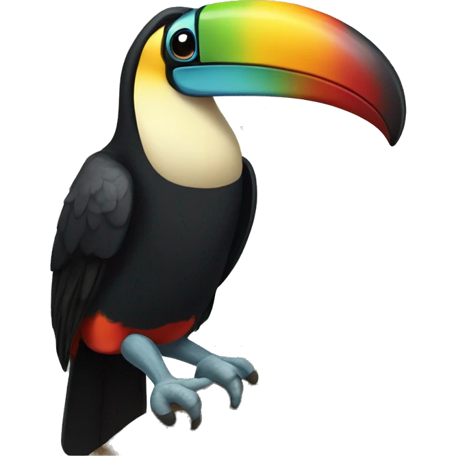 toucan, no legs or branch, stubby beak emoji