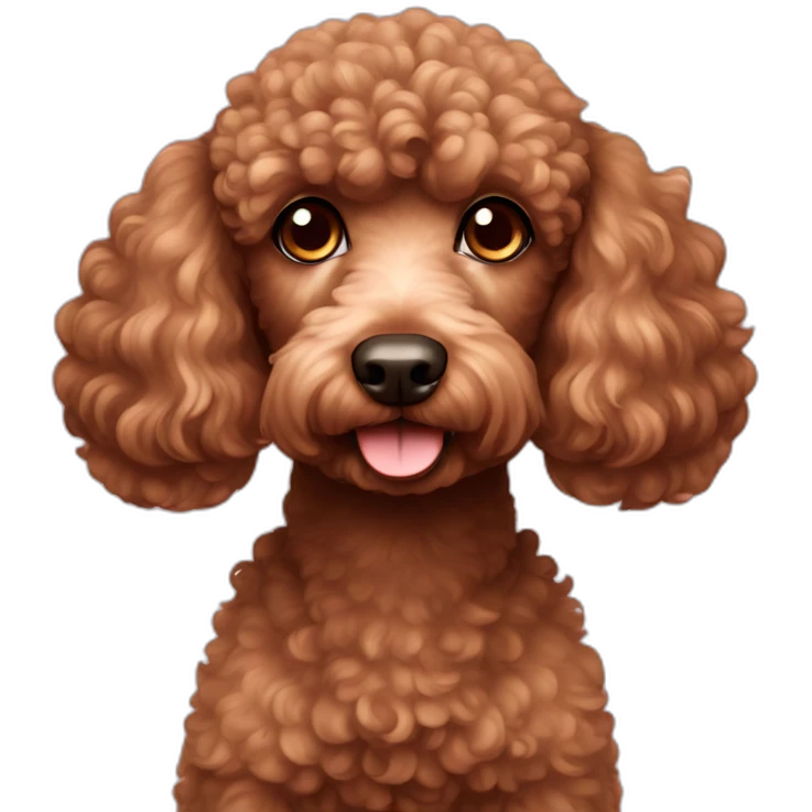 Poodle brown cute dog emoji