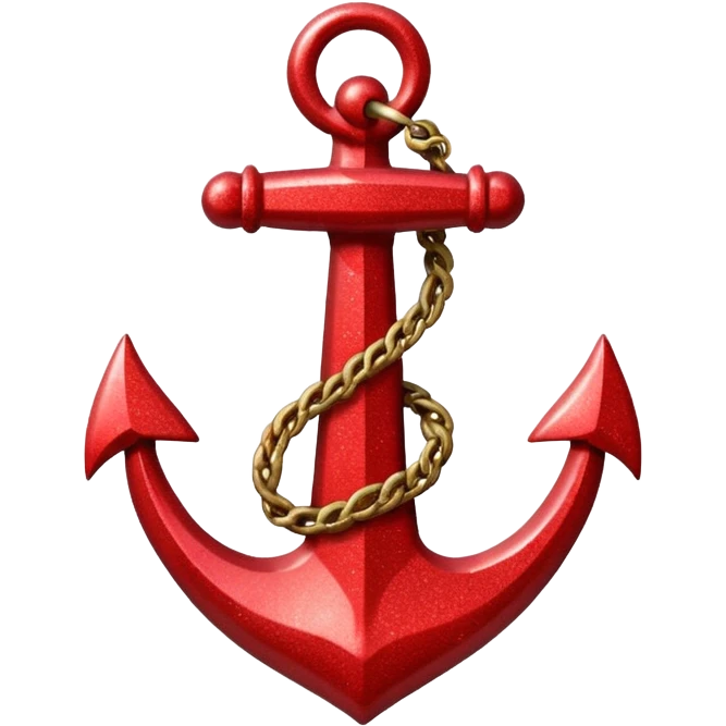 red glitter anchor emoji