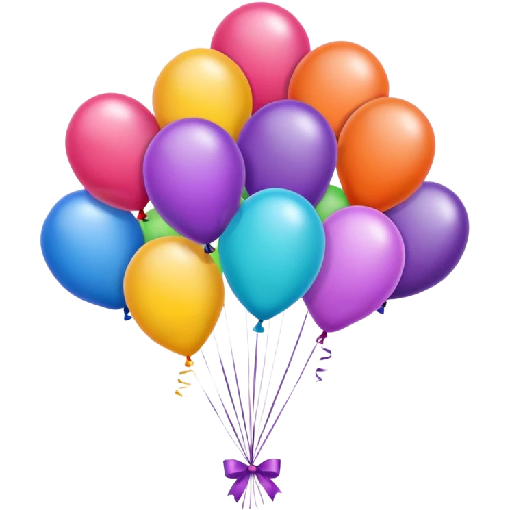 Flower design baloons colorful emoji