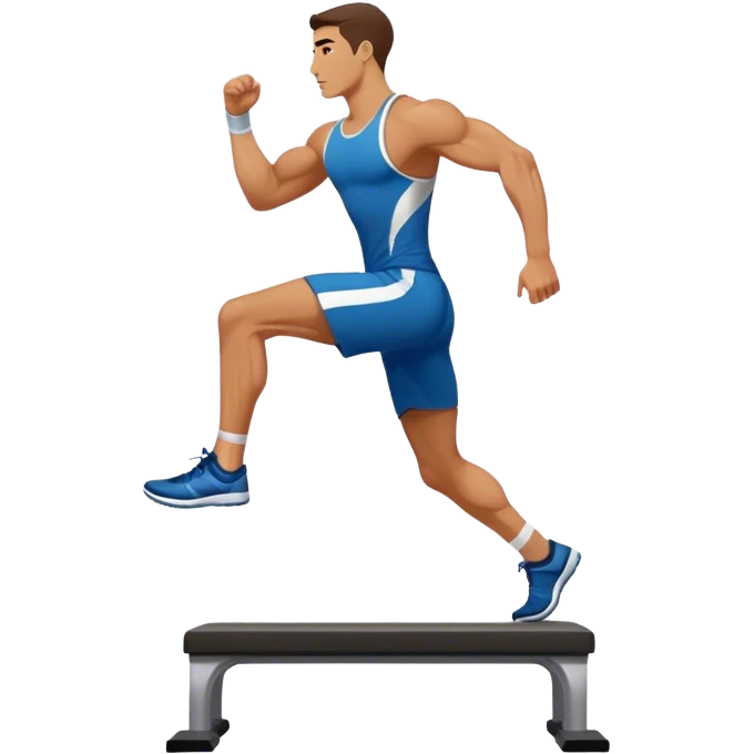 man Plyometric-step-up side-view emoji