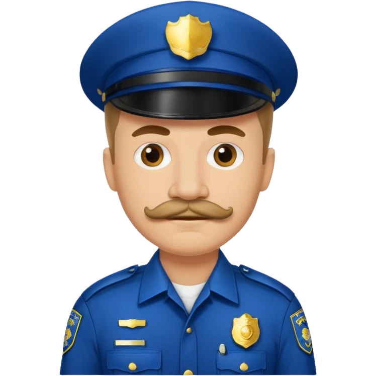 mustaches police emoji