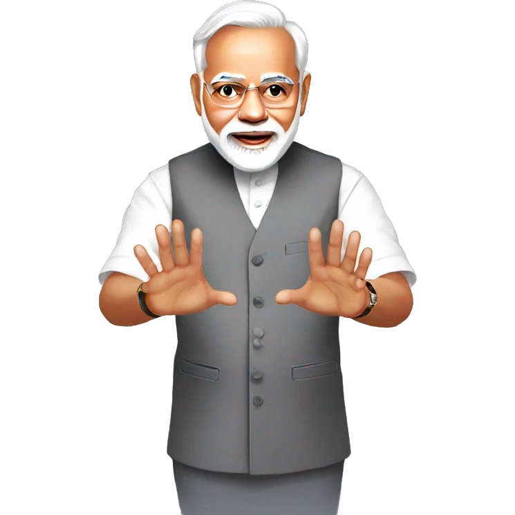 Prime minister modi joining his hands emoji