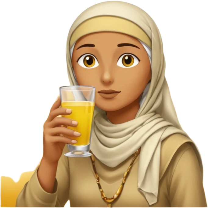 Ein Kamel welches ein Glass mit gelber Flüssigkeit trinkt üssigkei trinkt emoji