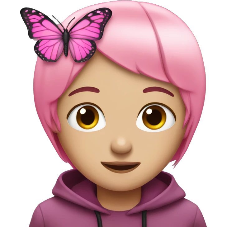 pink emo butterfly emoji