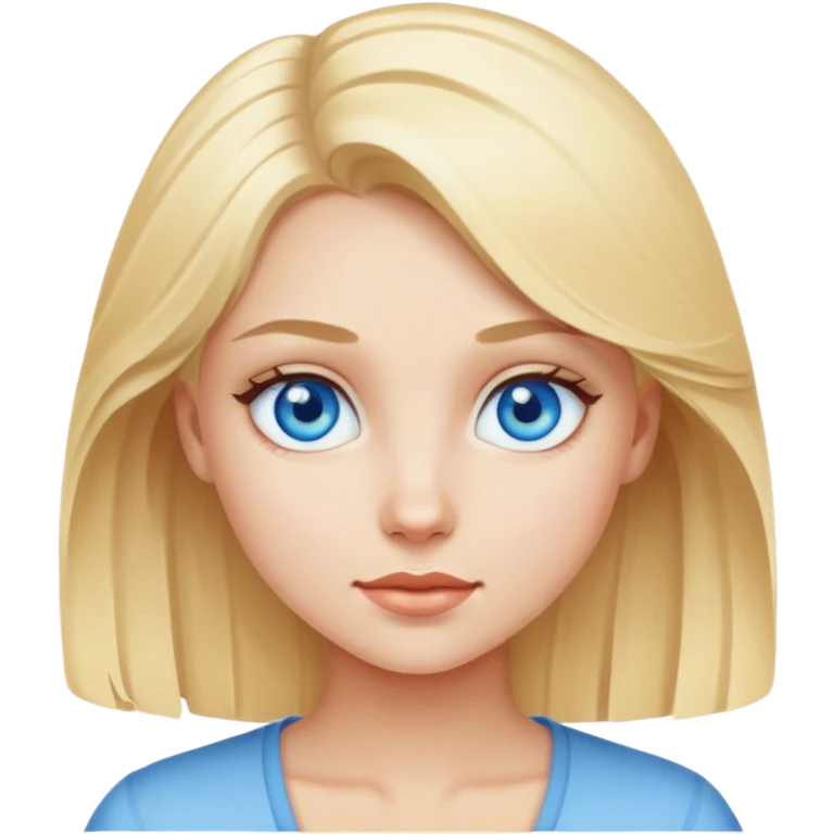 Fille tout u blonde yeux bleu emoji
