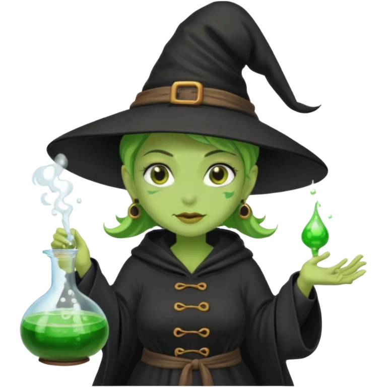 green witch cooking potion emoji