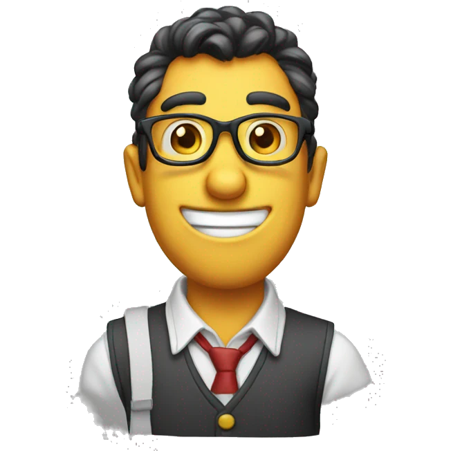 a goofy nerd emoji