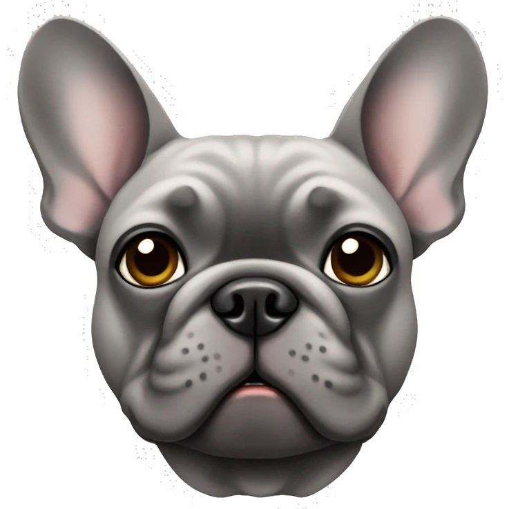 Grey French Bulldog emoji