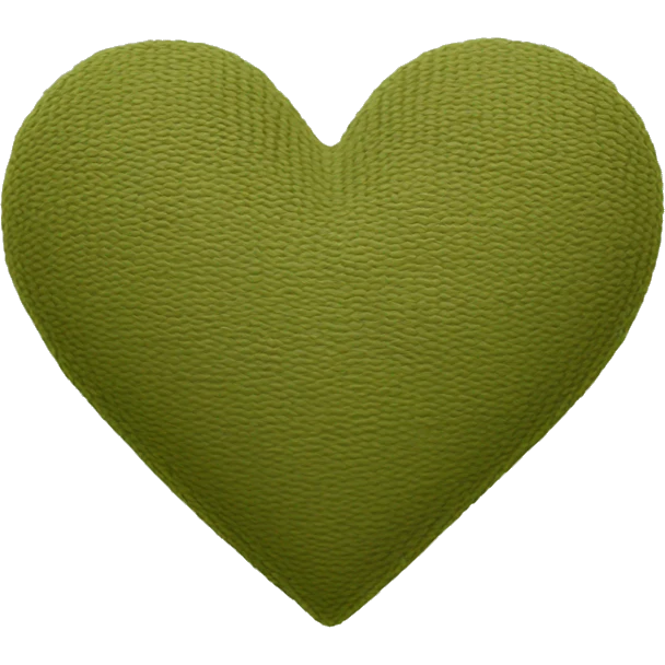 Heart light olive green emoji