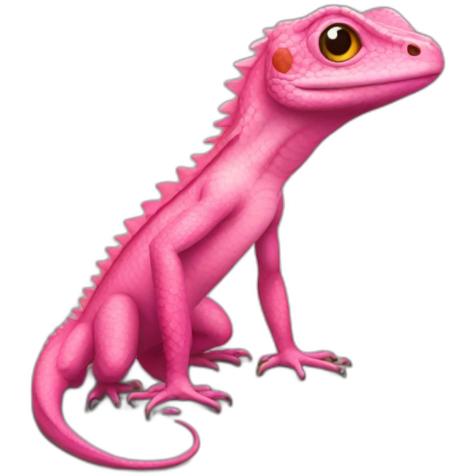 pink lizard emoji