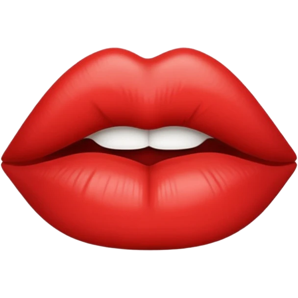 Kiss sign only lips  in black emoji