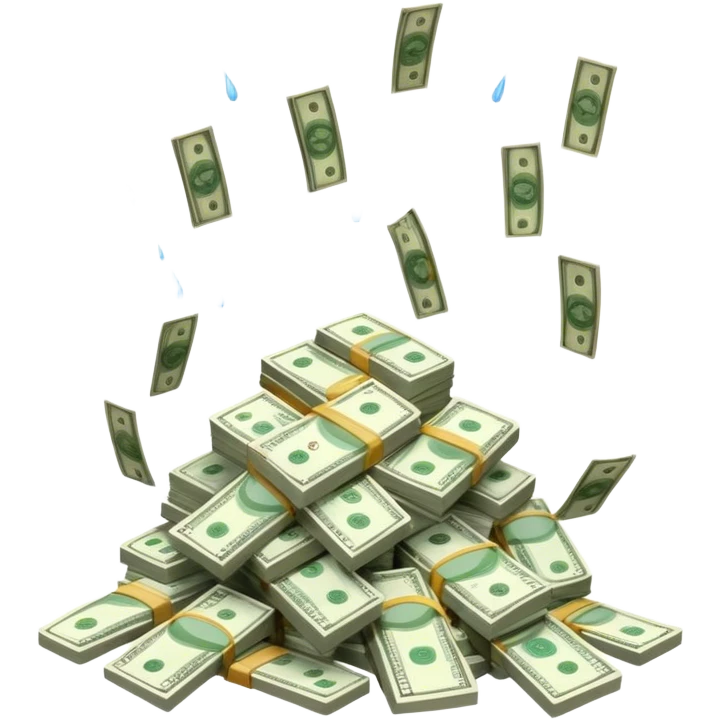 Raining money  emoji
