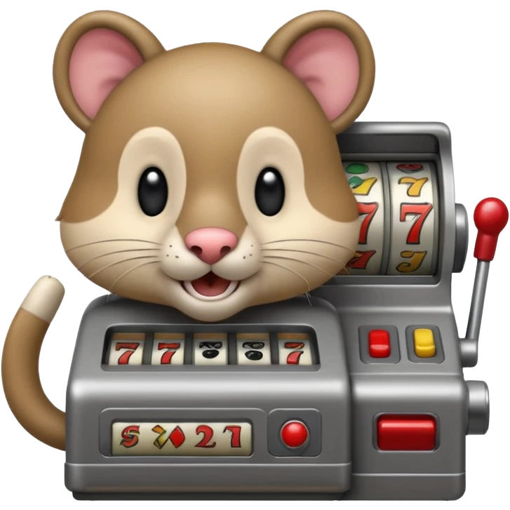 animal playing a slot machine emoji