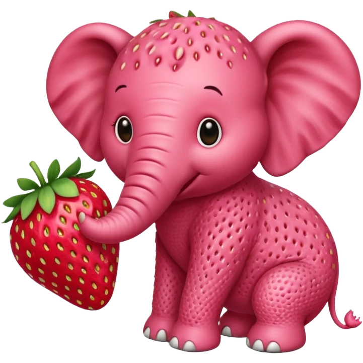 strawberry elephant emoji