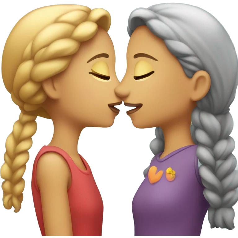 Girl kissing girl  emoji