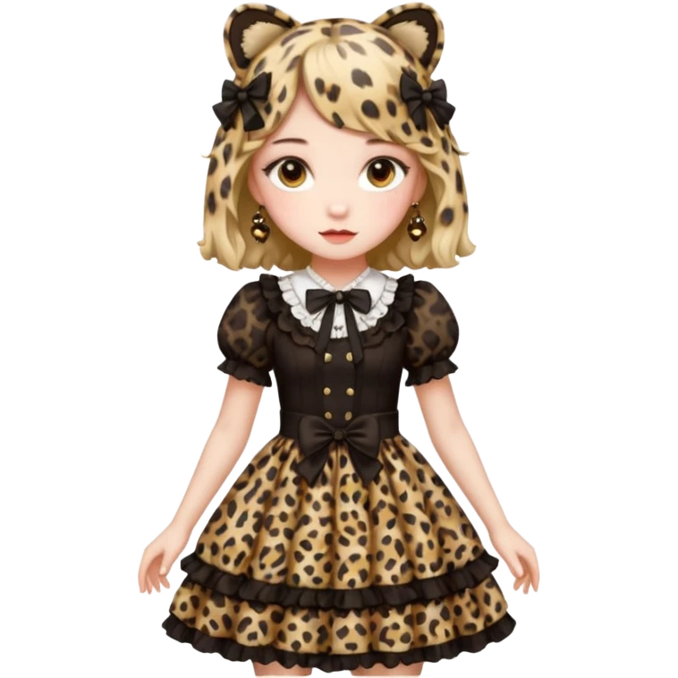 Leopard lolita dress emoji
