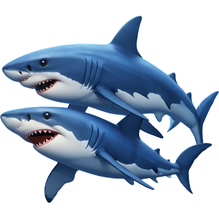 Create a shark eating a whale emoji