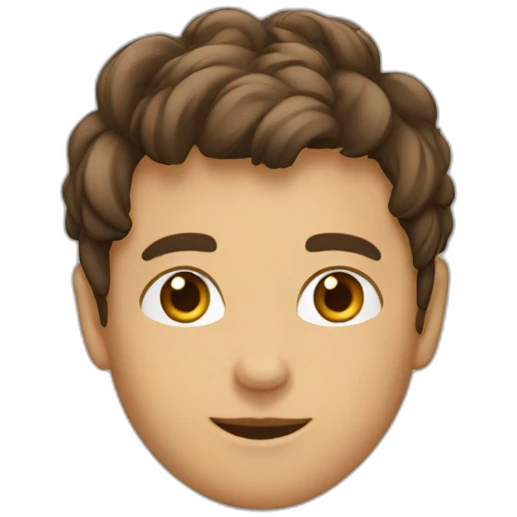 personne brun cheveux cours garcon emoji