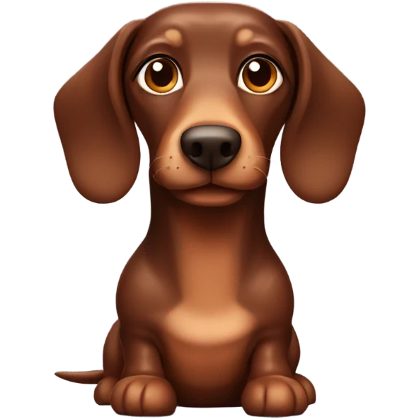Sausage dog chocolate and tan emoji