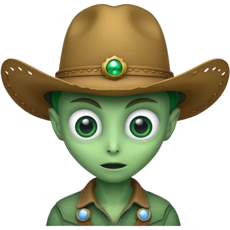 Alien with a cowboy hat emoji