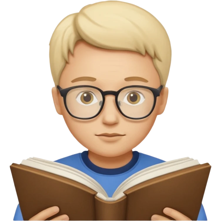 open book for solo reading person emoji