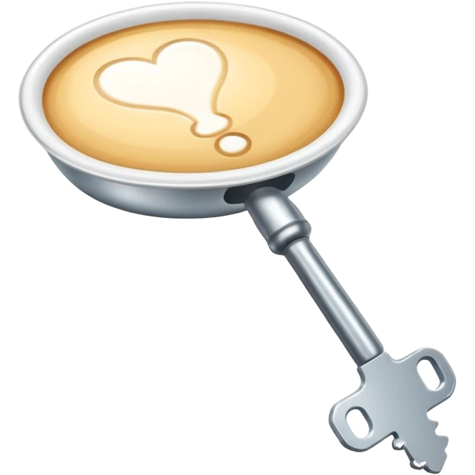 flat white key emoji