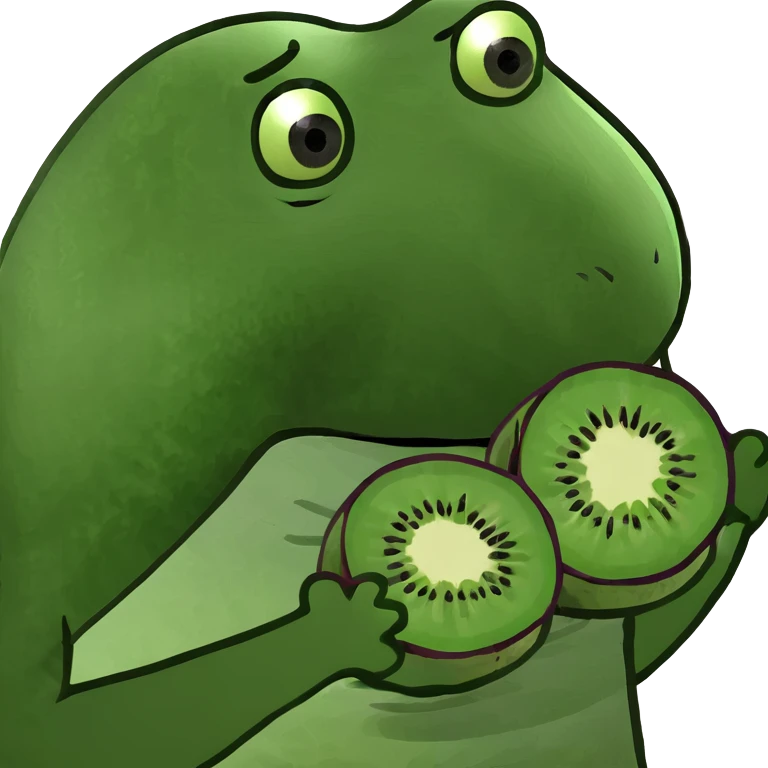 Eggplant with hands, holding 2 kiwis emoji