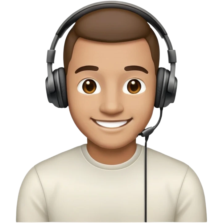 man with headphones emoji