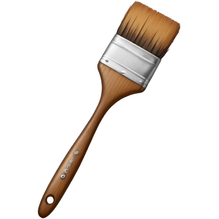 beautiful vintage brown thin paint brush emoji