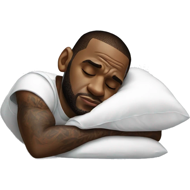 lebron james sleeping emoji