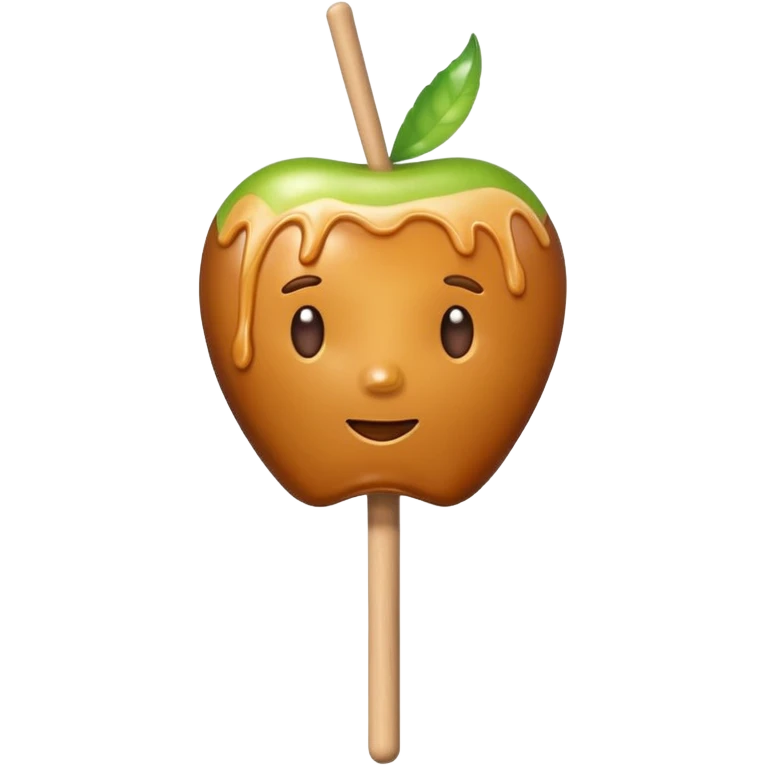 Caramel apple on a stick emoji