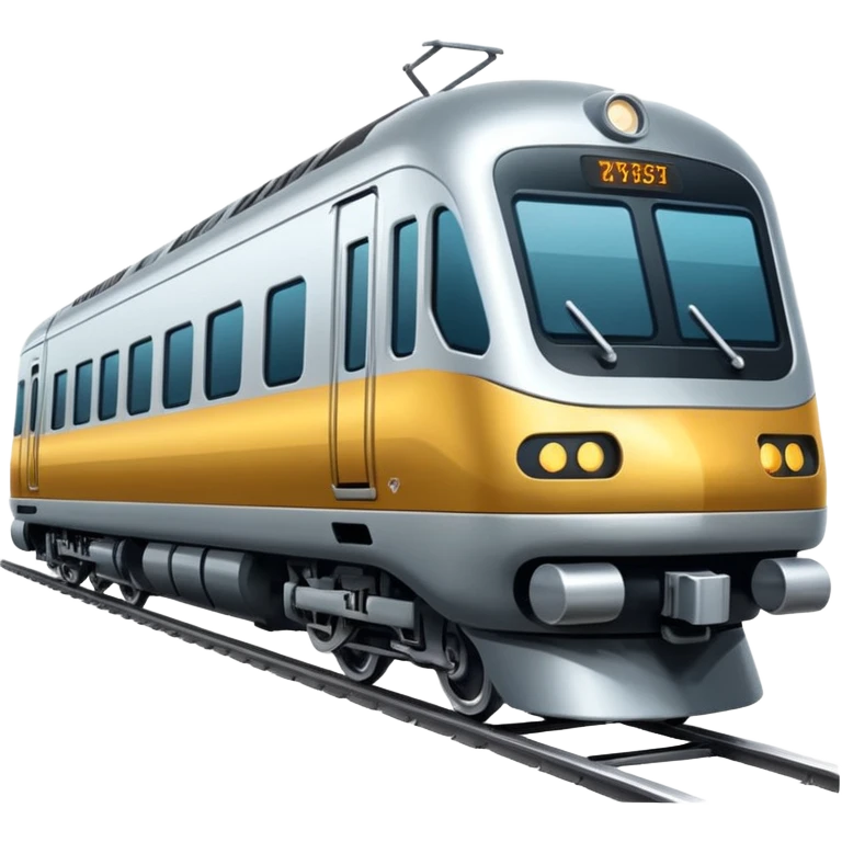 a modern train emoji
