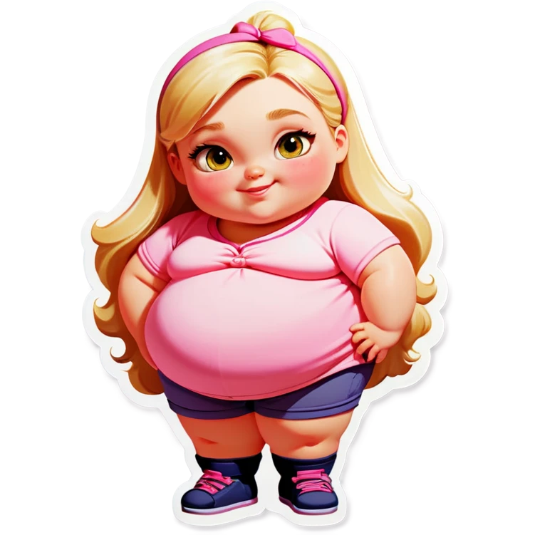 fat blond girl emoji