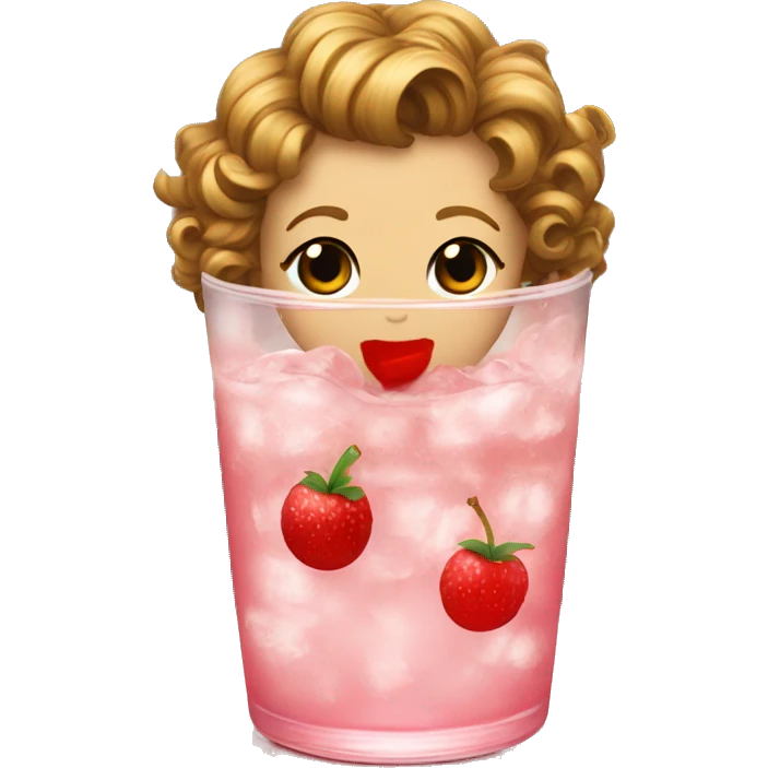 aesthetic shirley temple drink emoji