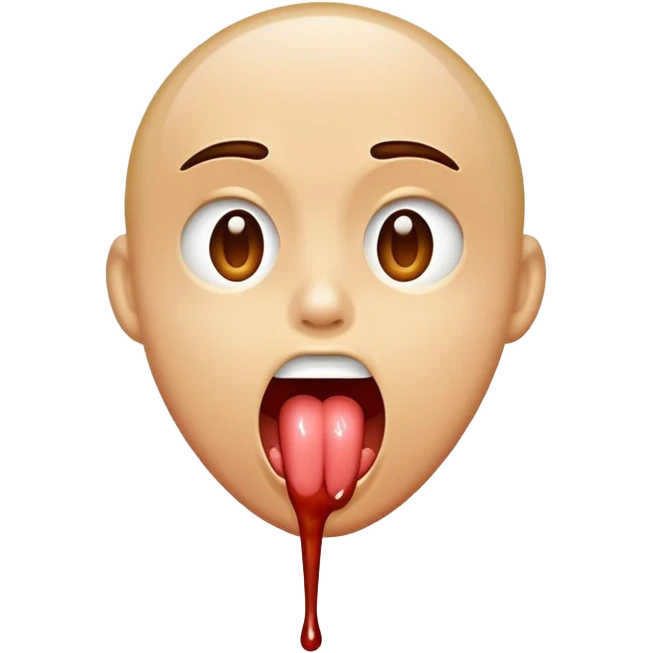 Tounge out with spit dripping  emoji