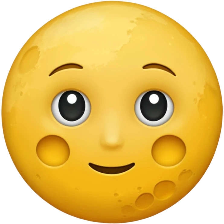 Mond ohne gesicht, gelb emoji