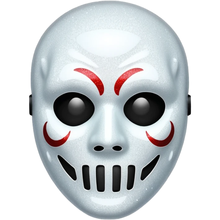 mask Ghost face glitter  emoji