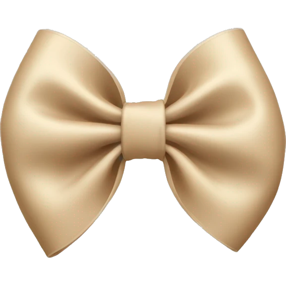 Beige colour bow emoji