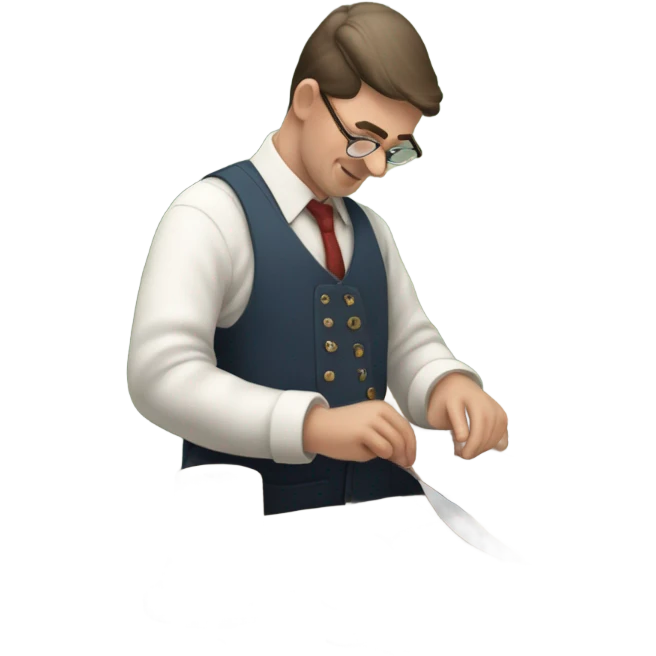 a London haberdasher in action emoji